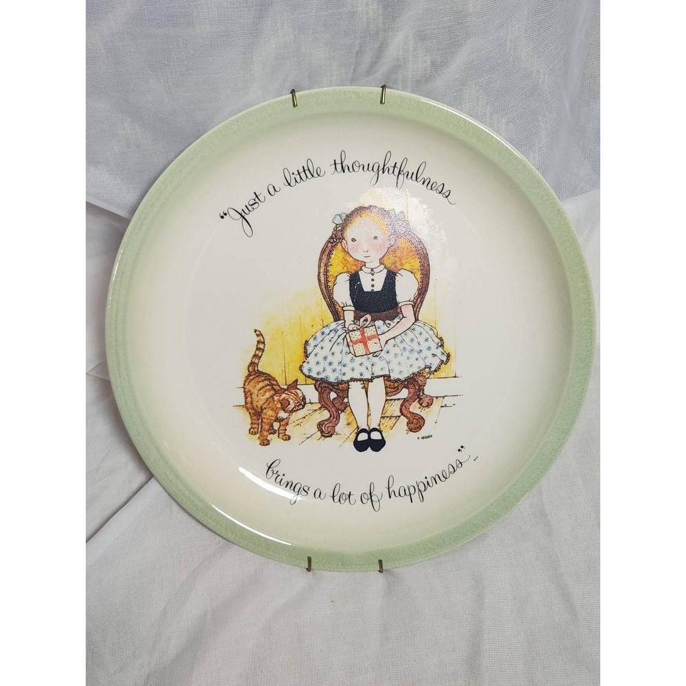 Vintage Holly Hobbie Collector Edition Plate Thoughtfulness Happiness 10.5"